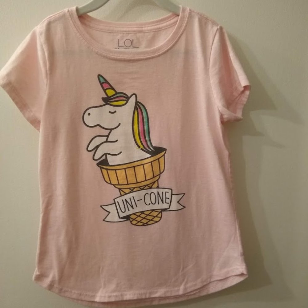 Uni-Cone tee by LOL Vintage - unicorn ice cream M